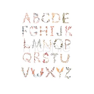 Mushie Poster Large Alphabet International
